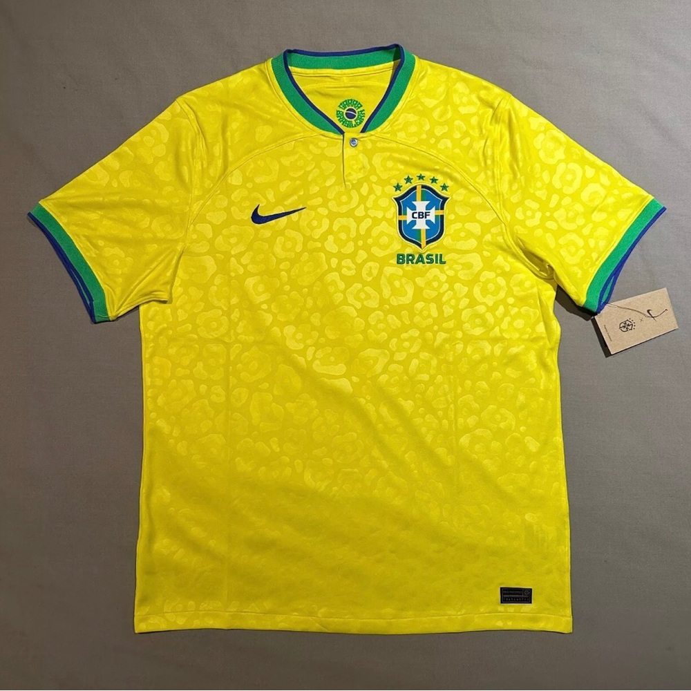 Brazil Nike Vapor Match Primary Jersey World Cup Yellow Gold new